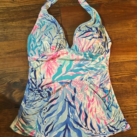 Lilly Pulitzer Kaleidoscope Halter Swimsuit Top size 4 - Picture 1 of 3
